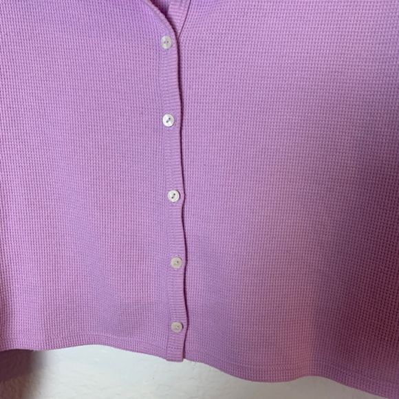 Victoria's Secret Two Piece Set Womens XXL Purple Waffle Knit Cardigan Tank Top - Picture 7 of 15